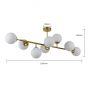 Lampa podsufitowa x40 W biała-złota LP0028P Light Prestige Dorado zdj.2