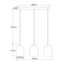 Lampa wisząca 3x8 W złota LP01103LGD Light Prestige Nilo zdj.2