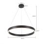 Lampa wisząca 1x35 W czarna LP0331PSBKTRIANGLE Light Prestige Midway zdj.2