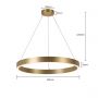 Lampa wisząca 1x35 W złota LP0331PSGDTRIANGLE Light Prestige Midway zdj.2