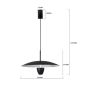 Lampa wisząca 2x8 W czarna LP04081PMBK Light Prestige Ufo zdj.2