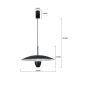 Lampa wisząca 2x8 W czarna LP04081PSBK Light Prestige Ufo zdj.2