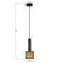 Lampa wisząca 1x15 W czarna LP07021PBK Light Prestige Amo zdj.2
