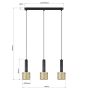 Lampa wisząca 3x15 W złota LP07023LGD Light Prestige Amo zdj.2