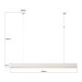 Inteligentna lampa wisząca 1x45 W biała LP12011PLWHSmart Light Prestige Mira zdj.2