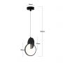 Lampa wisząca 1x8 W czarna LP13111PBK Light Prestige Circlo zdj.2