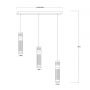 Lampa wisząca 3x6 W złota LP15103LGD Light Prestige Ambiente zdj.2