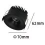 Lampa do zabudowy 1x7 W czarna LP16061RSBK Light Prestige Zyra zdj.2