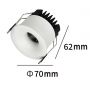 Lampa do zabudowy 1x7 W biała LP16061RSWH Light Prestige Zyra zdj.2