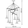 Lampa wisząca powyżej 6x3 W biała LP16618PWH Light Prestige Hat zdj.2