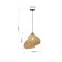 Lampa wisząca 1x15 W ratan LP18061P40cm Light Prestige Shella zdj.2