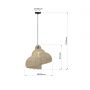 Lampa wisząca 1x15 W ratan LP18061P60cm Light Prestige Shella zdj.2