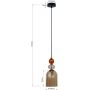 Lampa wisząca 1x15 W bursztynowa LP20041PMAM Light Prestige Tropea zdj.2