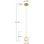 Lampa wisząca 1x5 W złota LP22021PGD Light Prestige Diamond zdj.2