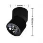 Lampa podsufitowa 1x10 W czarna LP26261RMBKmovable Light Prestige Brema zdj.2