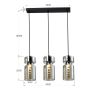 Lampa wisząca 3x15 W przydymiona LP28113LAM Light Prestige Nivio zdj.2