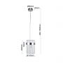 Lampa wisząca 1x10 W chrom LP29101PCH Light Prestige Vetro zdj.2