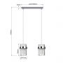 Lampa wisząca 2x10 W chrom LP29102LCH Light Prestige Vetro zdj.2