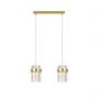 Lampa wisząca 2x10 W złota LP29102LGD Light Prestige Vetro zdj.1