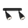 Lampa podsufitowa 2x8 W czarna LP31032WSBK Light Prestige Campana zdj.1