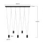 Lampa wisząca 5x8 W czarna LP4325PBK Light Prestige Toledo zdj.2