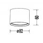 Lampa podsufitowa 1x7 W biała LP63311SMGX53WH Light Prestige Kendal zdj.2