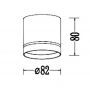 Lampa podsufitowa 1x7 W czarna LP63311SMR1BKmovable Light Prestige Kendal zdj.2