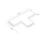 Łącznik x W biały LP656MAGSLIMlacznikTSMWH Light Prestige Magnetic Slim zdj.2