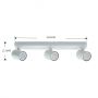 Lampa podsufitowa 3x50 W biała LP7313WWH Light Prestige Snow zdj.2