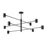 Lampa wisząca x8 W czarna LP7318PBK Light Prestige Snow zdj.1