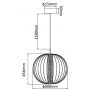 Lampa wisząca 1x28 W złota LP7981PLGD Light Prestige Treviso zdj.2