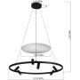 Lampa wisząca 6x3 W czarna LP9071PBK Light Prestige Almeria zdj.2