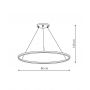 Lampa wisząca 1x48 W czarna LP9091PLBKCCT Light Prestige Ring zdj.2