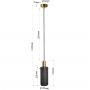 Lampa wisząca 1x40 W czarna LP9451PBK Light Prestige Tirana zdj.2