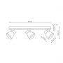 Lampa podsufitowa 3x8 W biała LP95233WSWH Light Prestige Dravo zdj.2