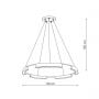 Lampa wisząca 1x36 W czarna LP97861P80cmBK Light Prestige Tura zdj.2