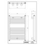 Grzejnik elektryczny 115.2x45 cm czarny ARES11524509005MATERG Luxrad Ares Elektro zdj.2