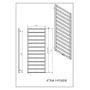 Grzejnik łazienkowy 60x147 cm ATR14706009003ZDC Luxrad Atria ZDC zdj.2