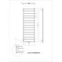 Grzejnik łazienkowy 60x171 cm ATR17106007016ZDC Luxrad Atria ZDC zdj.2