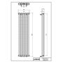 Grzejnik dekoracyjny 180x47 cm podłączenie dolne czarny COL31800470S040ZDC Luxrad Columnus 3 zdj.2