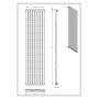 Grzejnik dekoracyjny 180x46.8 cm podłączenie dolne FOR18004689003ZDC Luxrad Fortuna Pojedyncza zdj.2