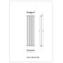 Grzejnik dekoracyjny 160x41 cm podłączenie dolne czarny RIN1600410S040ZDC Luxrad Ring zdj.2