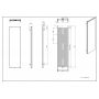 Grzejnik dekoracyjny 150x40 cm podłączenie dolne VIT15004009003ZDC Luxrad VITRO zdj.2