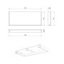 Blat 120x50 cm szary S801526 Meissen Keramik Kontra zdj.2