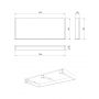 Blat 120x50 cm biały S801527 Meissen Keramik Kontra zdj.2