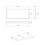 Blat 120x50 cm czarny S801530 Meissen Keramik Kontra zdj.2