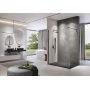 Ścianka prysznicowa walk-in 140 cm czarny mat/szkło przezroczyste S169008 Meissen Keramik Kontra zdj.5