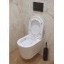 Miska WC z deską wolnoopadającą wisząca bez kołnierza ze spłukiwaniem wirowym biały połysk S4037001 Mito Mesta zdj.6