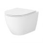 Miska WC z deską wolnoopadającą wisząca bez kołnierza ze spłukiwaniem wirowym biały połysk S4039001 Mito Lider zdj.1