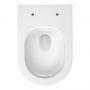 Miska WC z deską wolnoopadającą wisząca bez kołnierza ze spłukiwaniem wirowym biały połysk S4043001 Mito Koral zdj.4